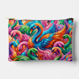 Pochette À Accessoires Paysage de rêve vibrant de cygne – Psychedelique B