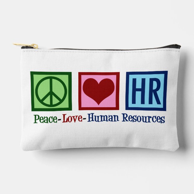 Pochette À Accessoires Peace Love RH Ressources humaines (Recto)