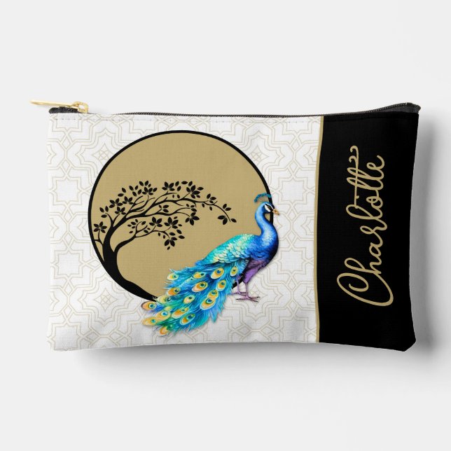 Pochette À Accessoires Peacock gracieux Personnalisé (Recto)
