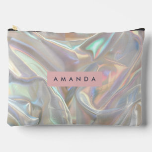 Pochette À Accessoires Pearle irisée douce personnalisée scintillante