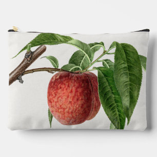 Pochette À Accessoires Pêche délicieuse dans une illustration de branche