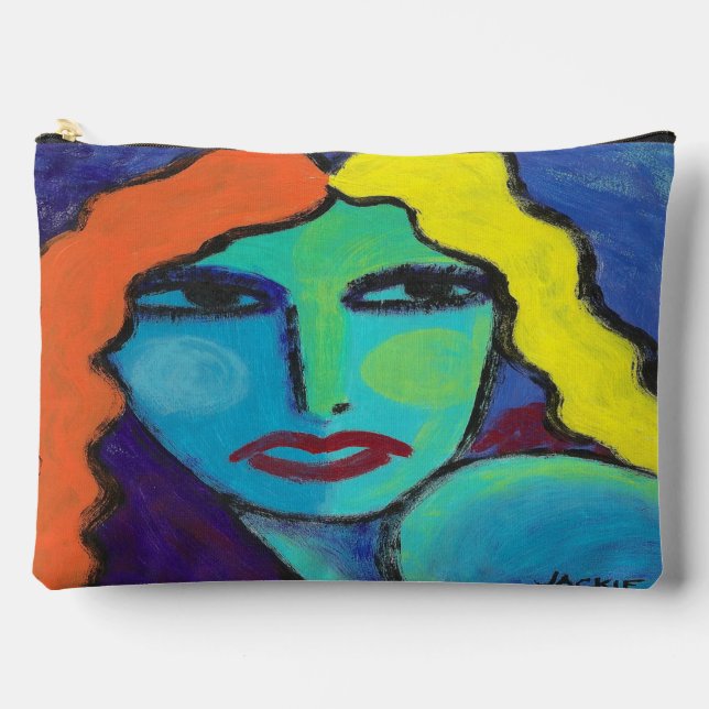 Pochette À Accessoires Peinture Abstraite amusante sur (Recto)