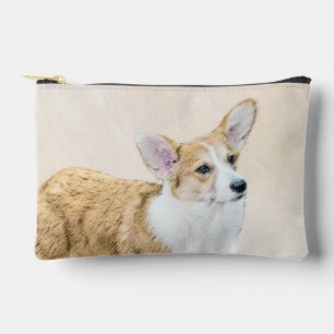 Pochette À Accessoires Peinture de Corgi Gallois de Pembroke Rouge Peintu