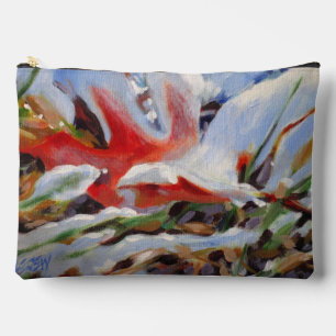 Pochette À Accessoires Peinture de feuille de chêne gelée / Artiste Larry