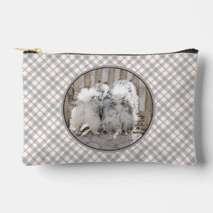 Pochette À Accessoires Peinture de Keeshond aux fesses à la porte Art de 