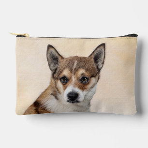 Pochette À Accessoires Peinture de Lundehund norvégien Art original de ch