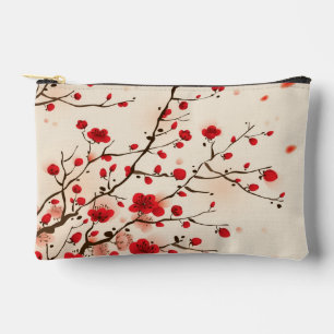 Pochette À Accessoires Peinture de style oriental, fleur de prune au prin