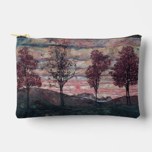 Pochette À Accessoires Peinture Quatre arbres par Egon Schiele
