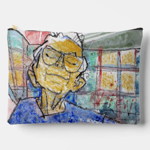 Pochette À Accessoires Peinture 'Reposant ses yeux' / Artiste Larry Lerew