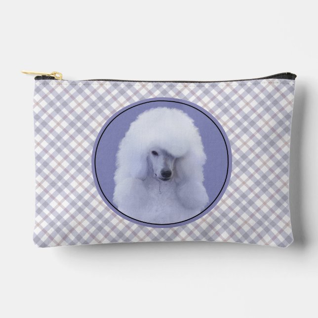 Pochette À Accessoires Peinture standard de caniche blanc Art original ch (Recto)