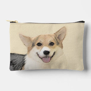 Pochette À Accessoires Pembroke Welsh Corgi peinture Tri-Color Chien Art