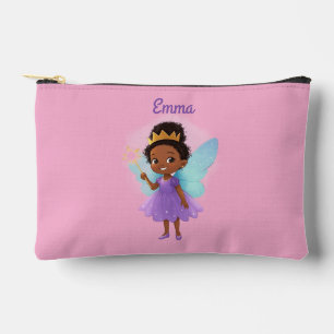 Pochette À Accessoires Personalized Black Fairy Girl Zipper Pouch – Pink