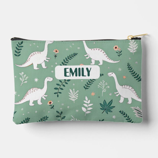 Pochette À Accessoires Personalized Dinosaur Name Pencil Case (Verso)