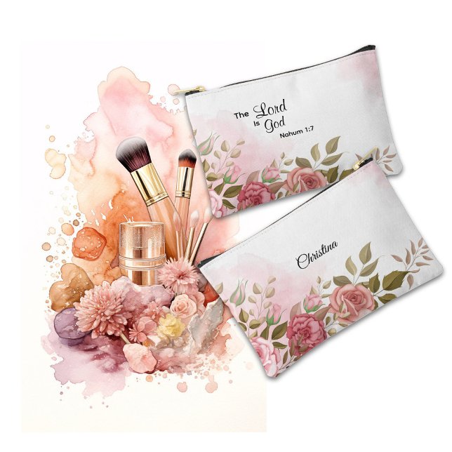 Pochette À Accessoires Personalized Faith-Based Nahum 1:7 (Créateur téléchargé)