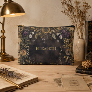 Pochette À Accessoires Personnalisé Botanique Sombre Sorcière