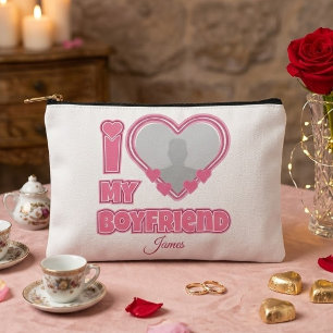 Pochette À Accessoires Personnalisé J'aime mon petit ami – Ajouter une ph
