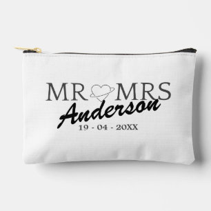 Pochette À Accessoires Personnalisé M. et Mme Mariage Cadeau familial