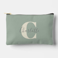 Personnalisé Simple Monogramme Nom Sage Style
