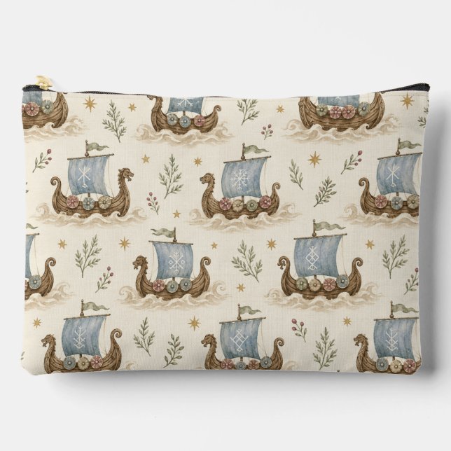 Pochette À Accessoires Petit bateau viking guerrier (Recto)