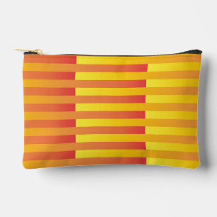 Pochette À Accessoires Petit motif rayé jaune orange