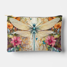 Pochette À Accessoires Petite libellule Et Fleur sauvage