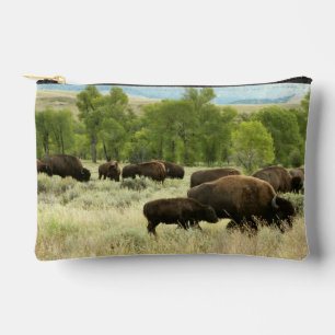 Pochette À Accessoires Photographie de bison de nature du Wyoming