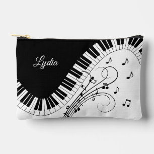 Pochette À Accessoires Piano Keyboard Music Design w Name