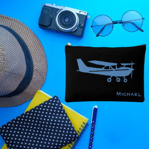 Pochette À Accessoires Pilote d'avion Cessna bleu Aviation Bureau personn
