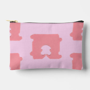 Pochette À Accessoires Pince à pain rose moderne silhouette géométrique