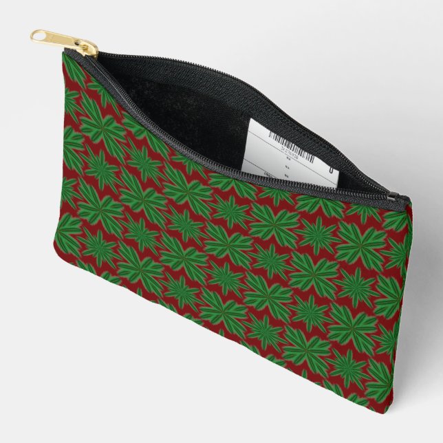 Pochette À Accessoires Pine Snowflakes Garnet Petite Poulette (Ouvrir)