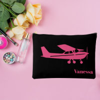 Pink Cessna Avion Girl Aviation Nom personnalisé