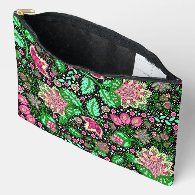 Pochette À Accessoires Pink Lady Slipper Flower NH Fleur sauvage (Ouvrir)
