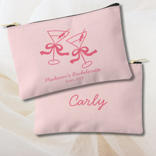 Pochette À Accessoires Pink Martini Personnalisé Bachelorette Party Favor