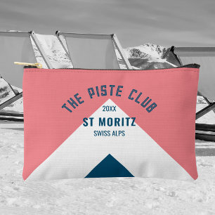 Pochette À Accessoires Piste Club Pink Blue Peak Ski d'hiver personnalisé
