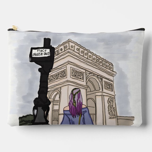 Pochette À Accessoires Place Charles de Gaulle Paris. (Recto)