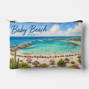 Pochette À Accessoires Plage de bébé Aruba Voyage souvenir des Caraïbes