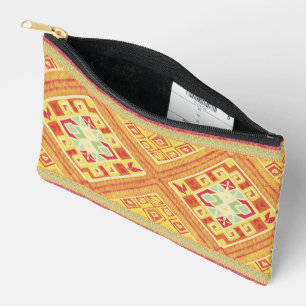 Pochette À Accessoires Plumes rouges et jaunes