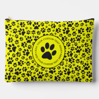 Pochette À Accessoires Poches de chien noir et blanc Pointe de Polka sur