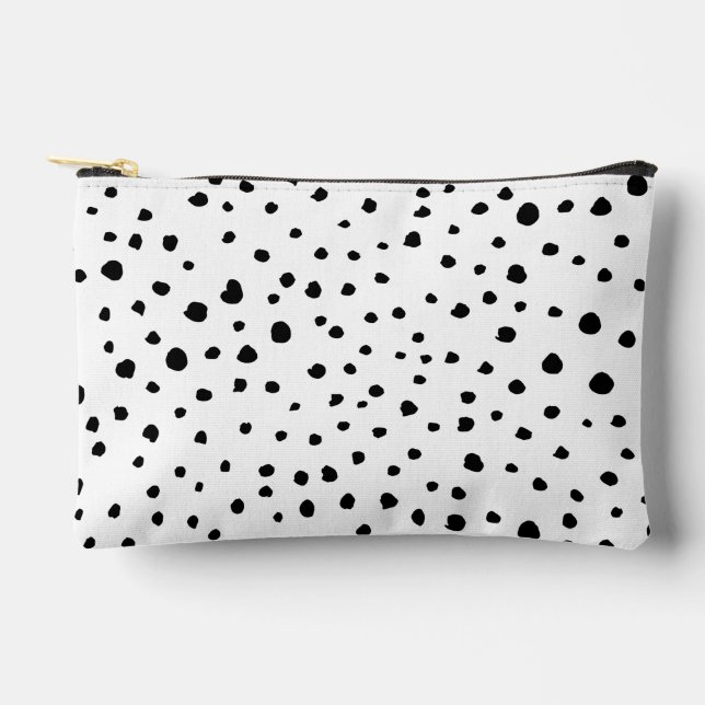 Pochette À Accessoires Points dalmatiens, Points dalmatiens, Noir et Blan (Recto)