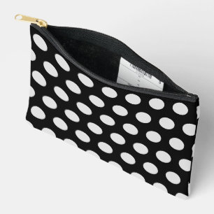 Pochette À Accessoires Pois noirs et blancs