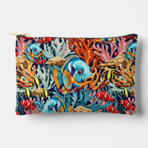 Pochette À Accessoires Poissons Tropicaux Couleurs Été Vibes
