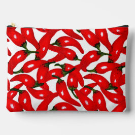 Pochette À Accessoires Poivrons Rouge Chaud Épicé 