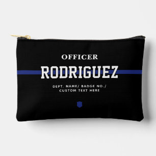 Pochette À Accessoires Policier personnalisé Ligne Bleue Mince