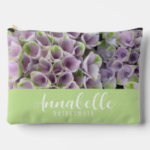 Pouch Accessoire Floral Green & Mauve Hydrangea