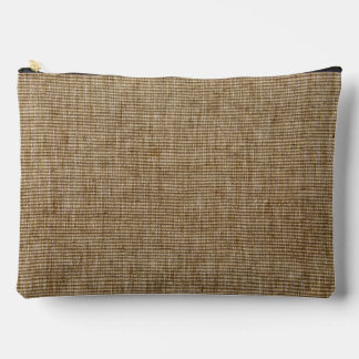 Pochette À Accessoires Pouch Accessoire Motif Rustique Burlap Nature