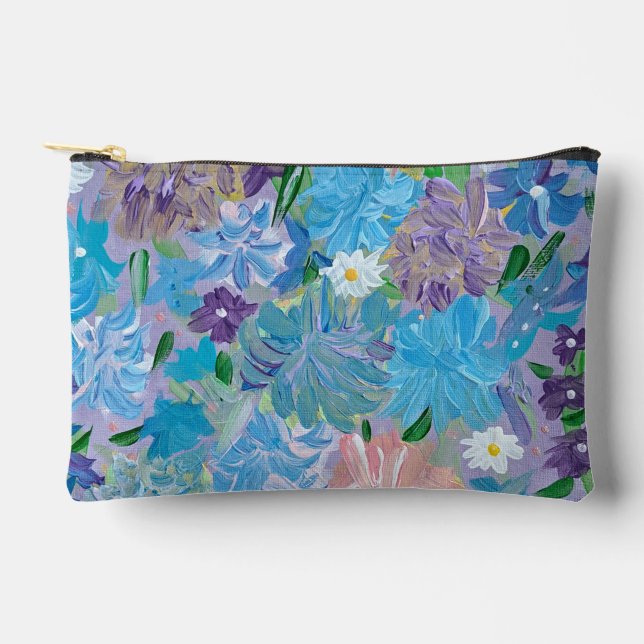 Pochette À Accessoires Pouch Accessoires Floraux à Haze Violet (Recto)
