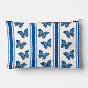 Pochette À Accessoires Pouch Zipper Bleu Papillon Morpho