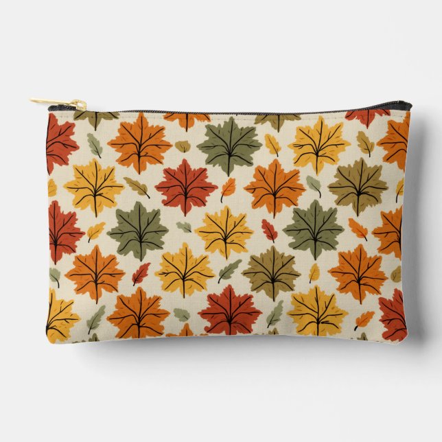 Pochette À Accessoires Poupée Feuilles Automne (Recto)
