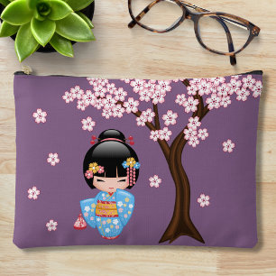 Pochette À Accessoires Poupée Maiko Kokeshi - Cute Japonaise Geisha Girl