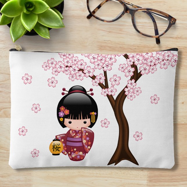 Pochette À Accessoires Poupée Sakura Kokeshi - jolie fille japonaise Geis (Créateur téléchargé)